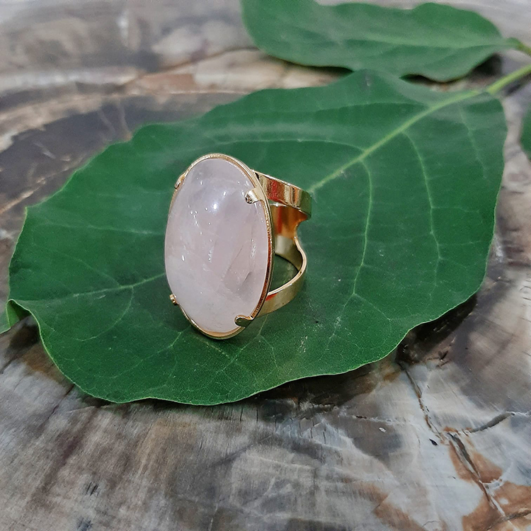 Anel de Quartzo Rosa - Amor Universal